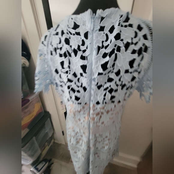 Eliza J overlay sheath lace dress size 10 nwt - Picture 3 of 16